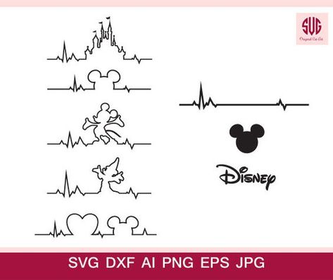 Heartbeat Tattoo Memorial, Memorial Heart Tattoo, Tiny Disney Tattoo, Mickey And Minnie Tattoos, Tattoo Memorial, Disney Inspired Tattoos, Men Svg, Mickey Tattoo, Cardinal Tattoo