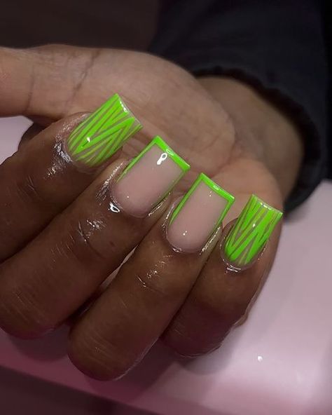 Pink And Lime Green Nails, Lime Green Acrylic Nails, Lime Green Nail Designs, Lime Green Nails Design, Neon Green Nails Design, Green Tip Nails, Lime Green Nails, Nailinspo Nailart, Accepting New Clients