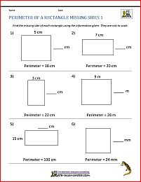 Perimeter Formula, Rectangle Formula, Perimeter Of Rectangle, Area And Perimeter Worksheets, Area Worksheets, Perimeter Worksheets, Find The Perimeter, Worksheets For Class 1, Free Printable Numbers