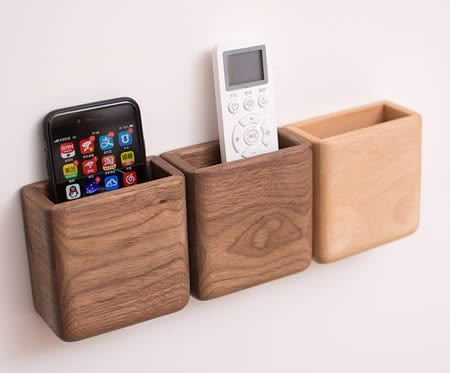 Diy Wall Phone Holder, Remote Wall Holder, Wall Mounted Phone Holder, Wood Remote Control Holder, Bedside Phone Holder, Wooden Remote Holder, Wooden Remote Control Holder, Remote Control Storage Ideas, Tv Remote Holder Ideas Diy