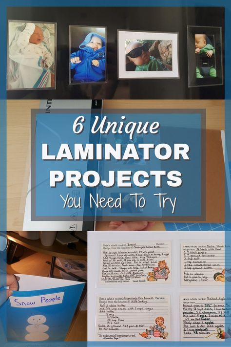 Things To Do With A Laminator, Laminator Crafts, Laminator Projects, Laminating Projects, Laminating Ideas, Laminating Crafts, Baby Book Pages, Picture Magnets, Teacher Tech