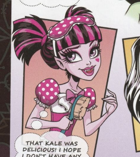 Monster High Comics Draculaura, Draculaura Comic Pfp, Monster High Comic Art, Monster High Comic Pfp, Monster High Comic Icons, Draculaura Official Art, Draculaura Comic, Monster High Draculaura Aesthetic, Draculaura Dead Tired