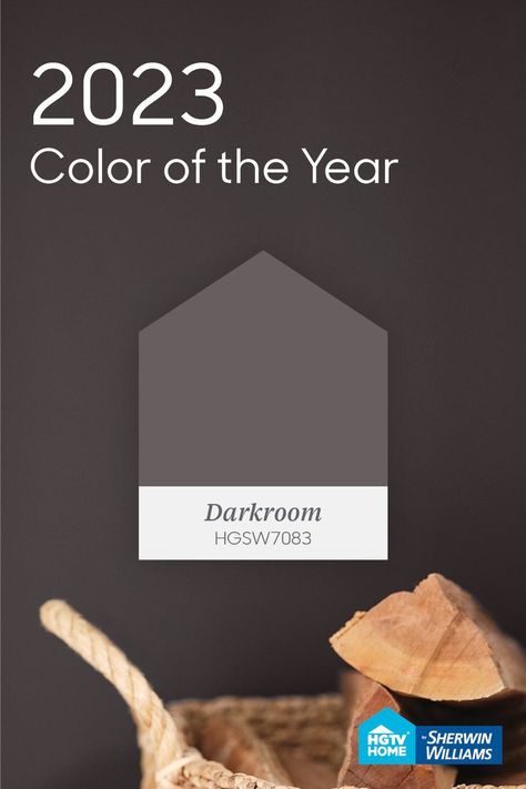 Black Paint With Purple Undertones, Sw 2023 Colors, Color Of The Year 2023 Pantone, Deep Purple Paint Colors, Sw Darkroom, House Colors Exterior Paint, Paint Color Of The Year, Dark Brown Bathroom, Moody Maximalism