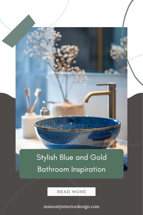 Transform your bathroom with stunning blue and gold designs that exude elegance and charm. From luxurious tiles to chic accents, these bathroom ideas will elevate your everyday routine into a sophisticated experience. Perfect for homeowners seeking creative ways to incorporate opulent colors, discover variegated styles from modern to vintage. With the right mix of textures and finishes, you can craft a beautiful oasis that delights the senses. Follow these blue and gold inspiration tips to create a stylish and memorable space. Blue And Gold Bathroom Ideas, Gold Bathroom Inspiration, Blue And Gold Bathroom, Gold Bathroom Ideas, Luxurious Tiles, Pink Living Room Decor, Luxury Bathroom Tiles, Gold Bathroom Decor, Gold Trend