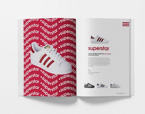 Adidas Shoe Catalog Case Study on Behance Shoes Magazine Layout, Catalog Clothing Design, Sneaker Magazine Layout, Shoes Catalogue Design Layout, Shoe Catalog Design Layout, Shoes Catalogue Design, Clothing Catalog Design, Shoe Catalogue, Shoe Magazine