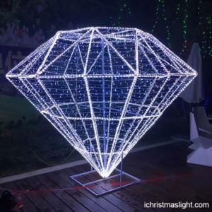 Christmas decoration outside LED diamond | iChristmasLight Diamond Stage Design, Diamond Installation, Christmas Decoration Outside, Christmas Lights Installation, Christmas Laser Lights Outdoor, Led Stage Design Events, Commercial Christmas Lights, Diamond Christmas, Display Lights