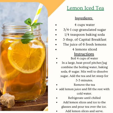 Asian Desserts Recipes, Minuman Lemon, Lemon Iced Tea, Doughnut Recipe Easy, Chai Tea Recipe, Iced Drinks Recipes, Tea Drink Recipes, Easy Coffee Recipes, Chai Recipe