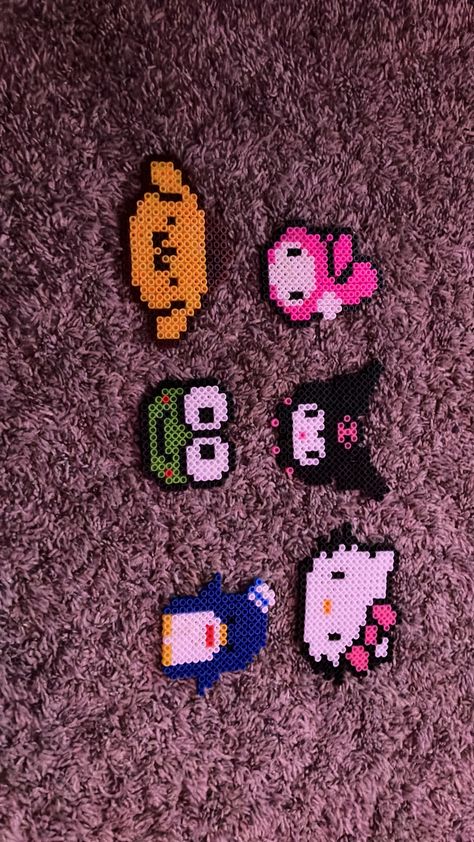 Melty Bead Designs, Melt Beads Patterns, Hama Art, Hamma Beads Ideas, Easy Perler Bead Patterns, Melty Bead Patterns, Pearl Beads Pattern, Easy Perler Beads Ideas, Hello Kitty Crafts