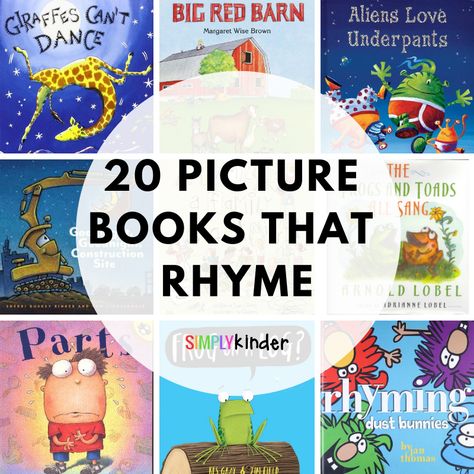 20 Teacher Recommended Picture Books That Rhyme Picture Books For Kids, Human Things, Rhyming Pictures, Teaching Sight Words, Playful Learning, Rhyming Activities, Learning Differences, Rhyming Books, Teaching Special Education