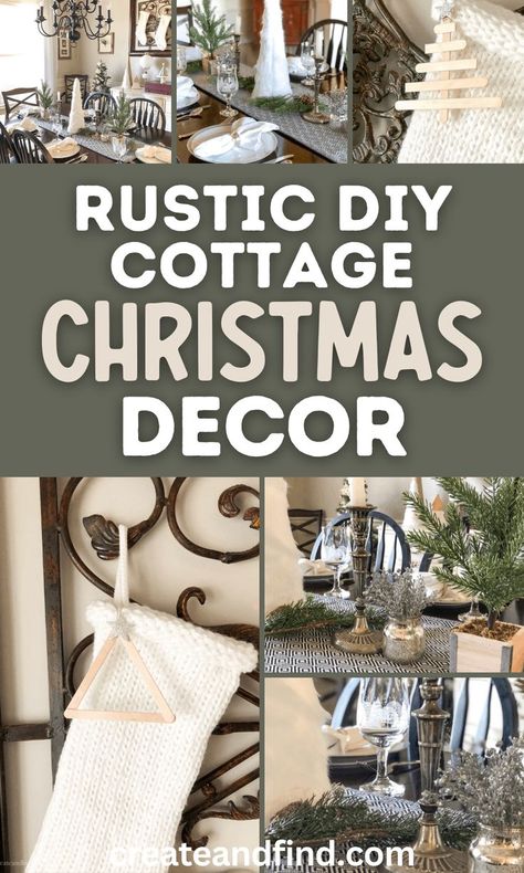 Simple rustic Christmas decorating for a farmhouse, country, or cottage Christmas. Primitive Country Crafts Diy, Wood Crafts For Adults, Easy Primitive Crafts, Cottage Christmas Decor, Country Christmas Crafts, Primitive Country Crafts, Primitive Christmas Ornaments, Primitive Christmas Crafts, Diy Cottage