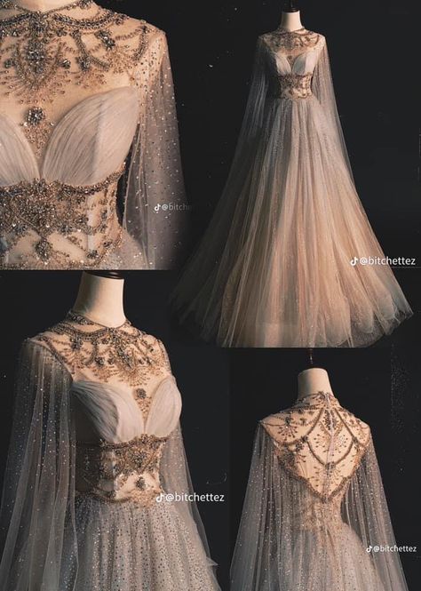 Goth Wedding Dress Aesthetic, Fantastical Wedding Dress, Wedding Dress Dramatic Sleeves, Timeless Wedding Dress Corset, Mystical Wedding Dress, Baju Kahwin, Ethereal Wedding Dress, Anniversary Dress, Cape Wedding Dress