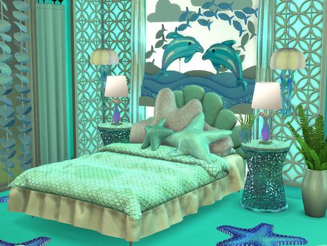 Sims 4 Island Living Cc Furniture, Ocean Sims 4 Cc, Mermaidcore Sims 4 Cc, Sims 4 Mermaid Cc Furniture, Sims 4 Mermaid Furniture, Sims 4 Cc Island, Mermaid House Sims 4, Sims 4 Lighting Cc, Sims 4 Space Themed Room