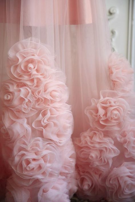 Diy Lace Trim, Peach Skirt, Wedding Skirt, Organza Flowers, Tulle Flowers, Applique Wedding, 3d Rose, Sheer Skirt, Fabric Flowers Diy