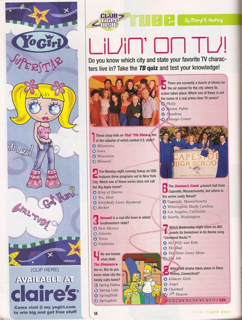 Early 2000 Magazine, 2000s Magazine Quiz, Y2k Magazine Layout Design, Y2k Magazine Cover Template, Y2k Notion Template, Teen Magazine 2000s, 2000s Yearbook Theme, Teen Magazine Layout, 2000s Magazine Layout