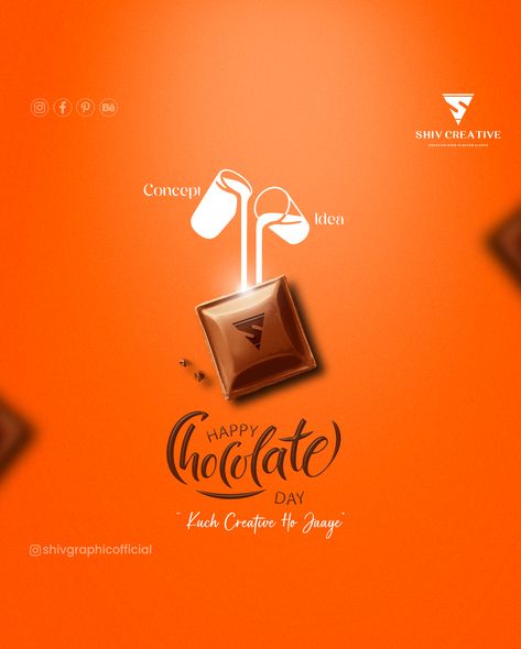 Happy Chocolate Day | Social Media Post | Shiv Creative# Chocolateday #chocolatedaypost | chocolatedayads
#socialmediaads #socialmediapost #brand #budget2023 #brandidentity #creativepost #socialmediapost #branding #brandingpost #socialmediabranding #shivcreative #shivgraphicdesigner Chocolate Social Media Post, World Chocolate Day Creative Ads, Chocolate Social Media Design, Chocolate Day Creative Ads, Bee Icon, Happy Chocolate Day, Digital Advertising Design, Chocolate Stores, Instagram Branding Design