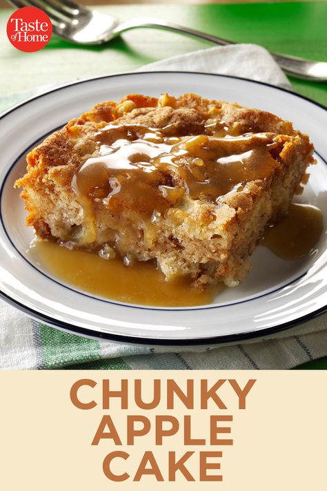 Taste Of Home Chunky Apple Cake, Apple Chunkies Recipe, Chunky Apple Cake Taste Of Home, Chopped Apple Cake Recipe, Apple Harvest Cake, Apple Chunkies, Chunky Apple Cake, Apple Stack Cake, Magic Cook