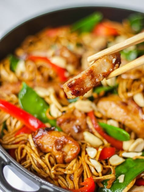 Pork Chow Mein Recipe Stir Fry, Asian Pork And Noodle Recipes, Cantonese Pork Recipe, Pork Fillet Stir Fry Recipe, Sticky Pork Stir Fry, Pork Noodle Stir Fry Recipes, Pork With Noodles Recipes, Quick And Easy Pork Recipes, Pork Noodle Recipes