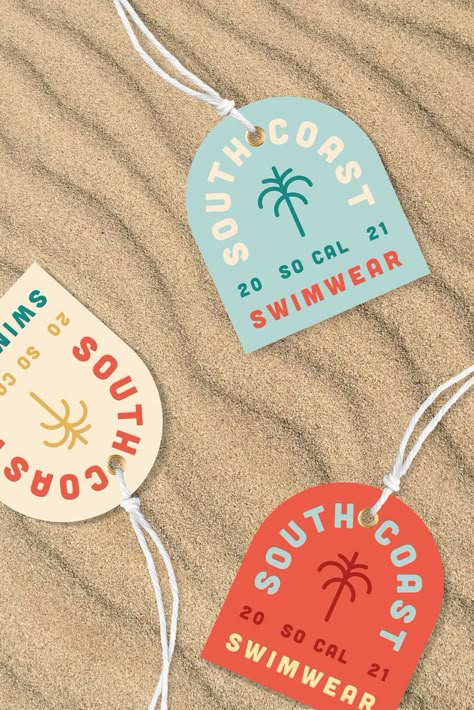 Beachy Business Cards, Typography For Branding, Swimwear Branding Packaging, Colorful Minimalism Graphic Design, Graphic Design Inspo Typography, Fresh Branding Design, Swimwear Graphic Design, Beach Brand Identity, Beachy Branding Design