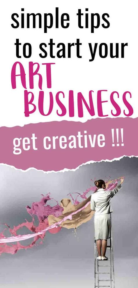 This is a guide for how you can start an art business and make money from your creativity. Find out what you need to get started. Includes tips on pricing, marketing, and more! Art Biz, Art Advice, Sell My Art, Artist Business, Art Corner, Selling Art Online, Learn Art, Painting Videos, Art Painting Acrylic