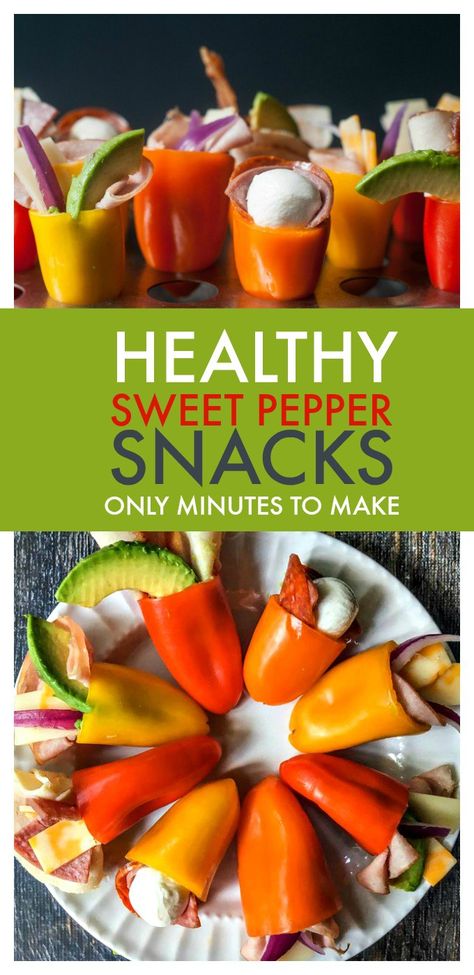 Vegetable Snack Ideas On The Go, Red Pepper Snacks Healthy, Sweet Pepper Snack Ideas, Stuffed Pepper Snack, Veggie Snacks On The Go, Pepper Snack Ideas, Sweet Pepper Snacks, Veggie Snack Ideas, Vegetable Snack Ideas