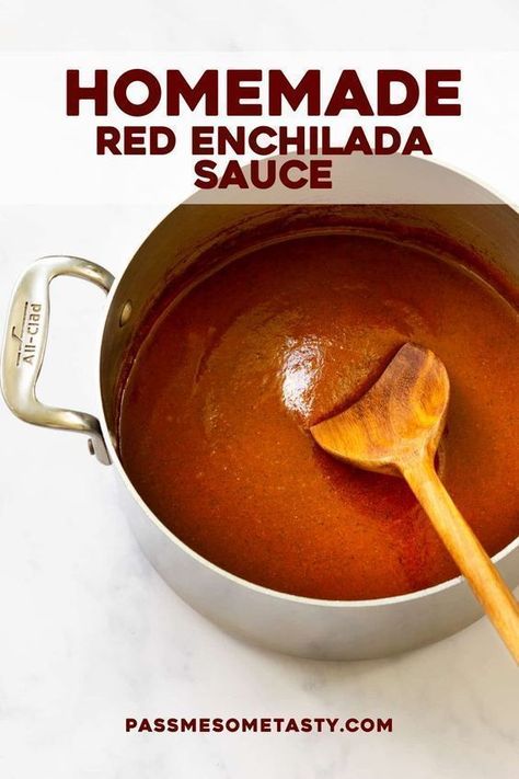 Perfect for adding a bold and spicy kick to your favorite enchilada recipes this delicious homemade red enchilada sauce is made with just a handful of ingredients that you most likely already have in your pantry. Comes together in just 20 minutes! Homemade Red Enchilada Sauce, Enchilada Sauce Easy, Hispanic Recipes, Easy Enchiladas, Red Enchiladas, Mexican Meals, Chicken Enchiladas Easy, Homemade Enchilada Sauce, Spice Mix Recipes