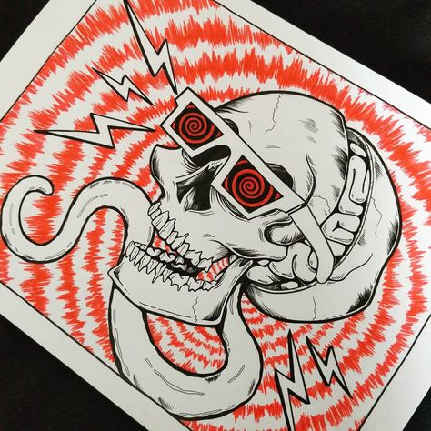 Trippy Skull Drawing, Trippy Skull Art, Skull Trippy, Skull Xray, Trippy Skull, Aesthetic 2024, Skull Drawing, Skull Art, Creative Projects