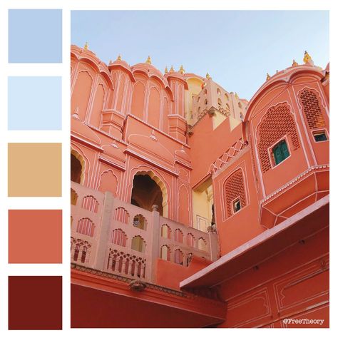 Jaipur Color Palette, Jaipur Colour Palette, India Colour Palette, India Color Palette, Colour Pallettes, City And Colour, City Photos, India Colors, Colour Board