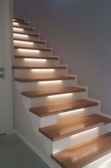 درج السلم, Teenage Room Decor, Concrete Staircase, Stairway Lighting, Stairs Makeover, Concrete Stairs, Stairway Design, Staircase Lighting, Home Stairs