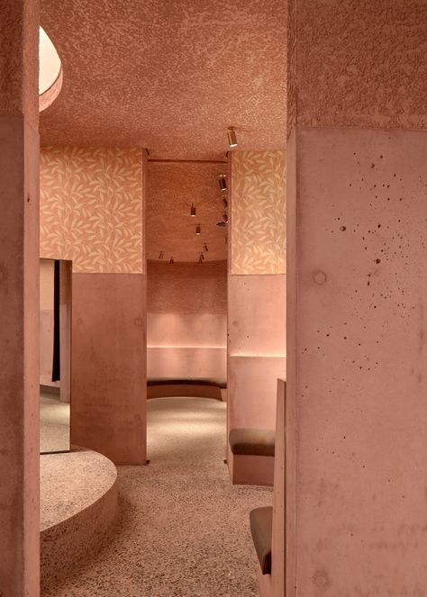 13 of the Best Concept Stores Worldwide - Sixtysix Magazine Pink Concrete, David Adjaye, Concrete Effect Paint, Concept Stores, Smooth Concrete, Concrete Interiors, Terrazzo Flooring, Art Deco Architecture, Retail Interior