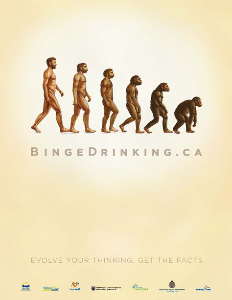 Devolution - current responsible drinking campaign in British Columbia. Responsible Drinking Campaign, Human Evolution, Man Images, British Columbia, Evolution, Columbia, Poster Design, No Response, Human