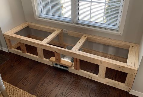 How to Build A Window Seat With Hidden Storage | Sammy On State Diy Window Bench, Build A Window Seat, Build A Window, Window Seat Nook, Diy Window Seat, Window Bench Seat, Window Seat Design, Bay Window Seat, Window Seat Storage