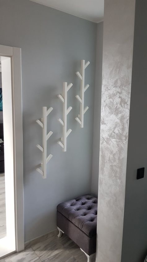 Entrance Hanger Entryway, Hangers Hall Entrance, Tjusig Ikea Entryway, Hanger Entrance Hall, Hang Jackets Ideas, Ikea Tjusig Hanger Ideas, Entrance Hanger Ideas, Jacket Hanger Entryway, Hallway Hanger Ideas