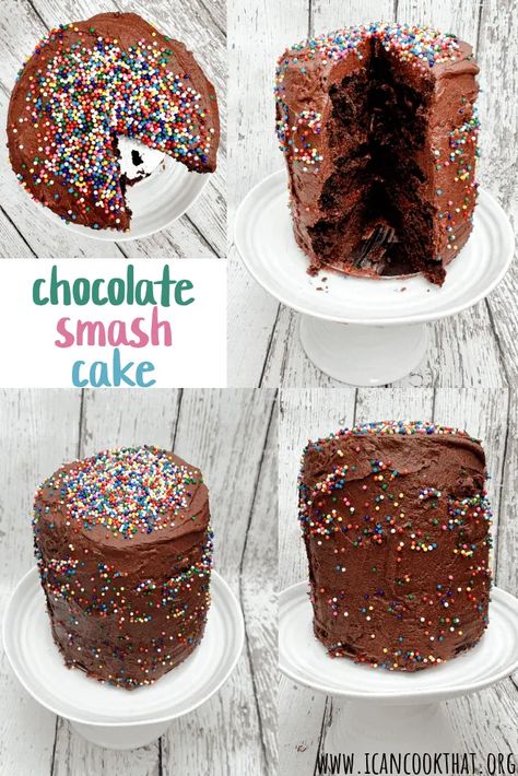 Chocolate Smash Cake Recipe | I Can Cook That Chocolate Smash Cake Recipe, Chocolate Smash Cake, Smash Cake Recipe, Baby First Cake, Peanut Butter Powder Recipes, Smash Cake Recipes, Peanut Butter Banana Muffins, Baby Cake Smash, Scrumptious Food