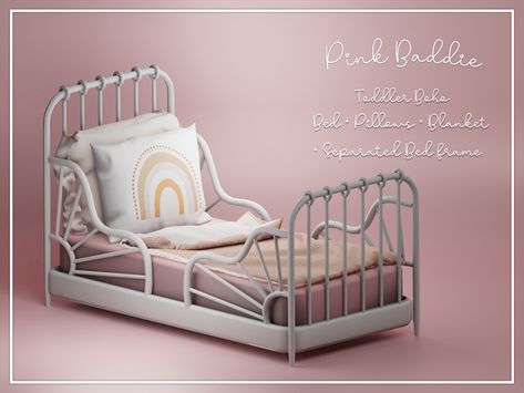 Boho Toddler Set | Pink Baddie on Patreon Toddler Cc Sims 4, Pink Baddie, Sims 4 Beds, Lotes The Sims 4, Boho Toddler, Sims Baby, Sims 4 Tsr, Play Sims 4, Sims Packs