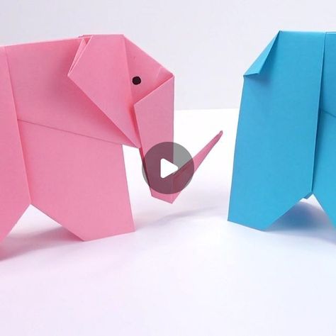 Paper Elephant, Origami Tutorial Easy, Origami Elephant, Origami Tutorial, Origami Easy, Easy Paper Crafts, Diy Paper, Easy Crafts, Origami