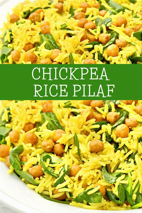 Chickpea And Rice, Chickpea Dishes, Chickpea Rice, Rice Pilaf Recipe, Rice Side Dish Recipes, Chickpea Burger, Pilaf Recipes, Spiced Rice, Rice Side Dishes