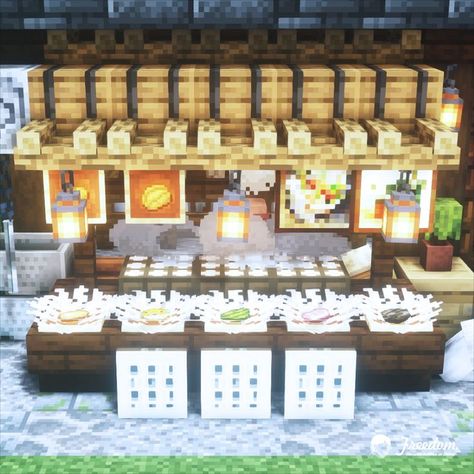 Minecraft 1.18.1 JAVA Minecraft Japanese Market Stall, Market Place Minecraft Build, Japanese Restaurant Minecraft, Minecraft Laundromat, Japanese Decor Minecraft, Minecraft Sushi Bar, Minecraft Japanese Market, Minecraft Japanese Kitchen, Minecraft Corner Store