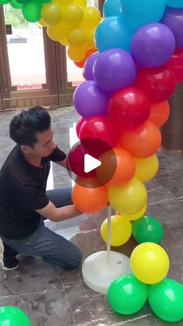 Pride Balloon Arch, Balloon Arch Video, Spring Dance Themes, Rainbow Balloon Arch, Deco Ballon, Dance Themes, Rainbow Balloons, Video Credits, Do You Like It