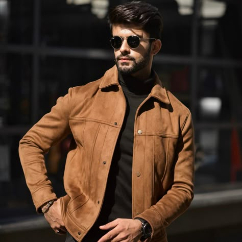 Male Teacher Outfits High School, Male Teacher Outfits, Brown Suede Jacket Outfit, India Fashion Men, Winter Wear For Men, Cargo Pants Outfit Men, Suede Jacket Outfit, Mens Fits, Blazer Outfits Men