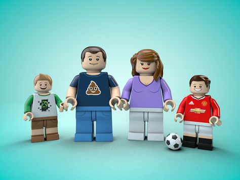 Lego Family, Family Stickers, Lego People, Lego Custom Minifigures, Lego Characters, Lego Minifigures, Mini Figures, Creative Professional, Lego