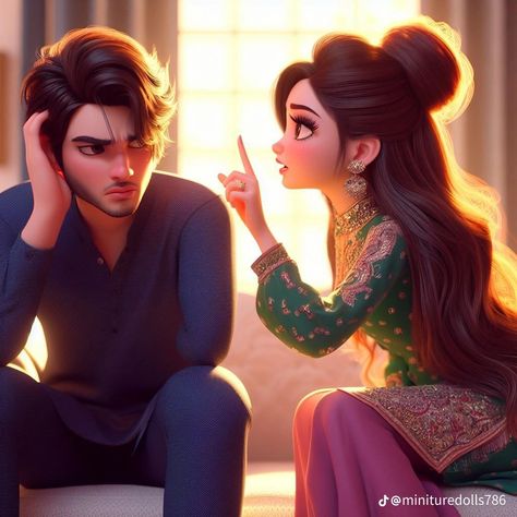 Anime Angry Girlfriend, Couple Cartoon Pictures, Love Dps, Angry Girlfriend, Niqabi Bride, Boyfriend Girlfriend Pictures, Zepeto Avatar, Love Cartoon Couple, Indian Couple