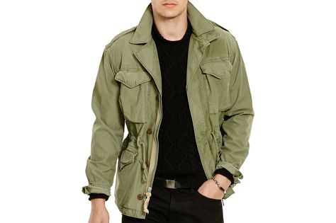 10 Utility Jackets Your Work Wardrobe Will Love Photos | GQ Mens Olive Green Jacket, M65 Field Jacket, Combat Jacket, Military Jacket Green, Army Green Jacket, Army Shirts, Army Fashion, Army Jacket, Military Outfit