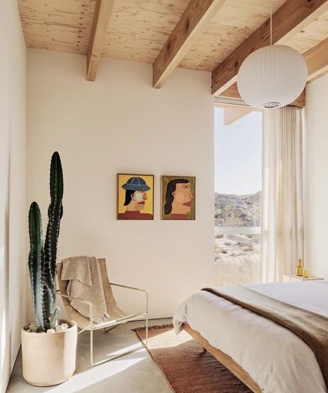 Desert Homes Interior, Joshua Tree House, Tree Interior, Desert House, Dwell Magazine, Cabin Inspiration, Desert Homes, High Desert, Modern Cabin