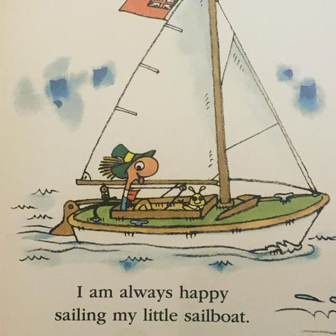 Richard Scarry Love on Instagram: “So glad #lowlyworm has #goldbug in the boat to keep him company! #sailboatlife #hopaboardwithlowly #richardscarrylove #bestsummermemories…” Busy Town Richard Scarry, Busy Town, Old Bug, Richard Scarry, Summer Memories, Woodland Animal, The Boat, Sailing Ships, Animal Art