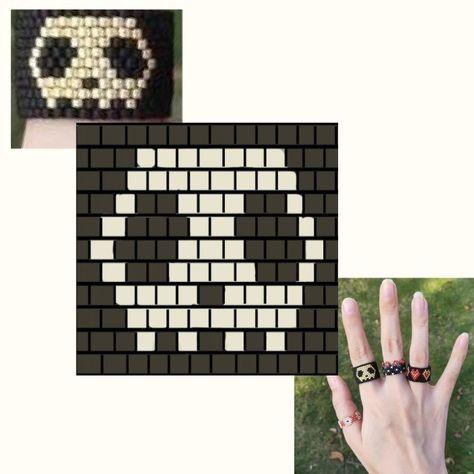 Skull Kandi Cuff Pattern, Skull Bracelet Pattern, Kandi Templates, Scene Kandi, Kandi Cuff Patterns, Kandi Beads, Scene Jewelry, Pony Bead Projects, Kandi Inspo