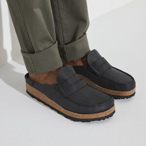 Naples | shop online at BIRKENSTOCK Naples Outfit, Birkenstock Styles, Black Birkenstock, Two Strap Sandals, Mens Shoes Sandals, Leather Shops, Beach Shoes, Nubuck Leather, Naples