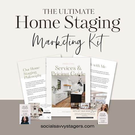 Introducing the Ultimate Home Staging Marketing Kit, your one-stop solution for all your home staging marketing needs. Created by a professional home stager with over 15 years in the industry, this kit is designed to elevate your home staging marketing to help you stand out to prospective clients. What's Included: - Home Staging Pricing & Services Guide Template - Home Staging Brochure Template - Home Staging Business Postcards (3 Designs) - Home Staging Business Cards (3 Designs) - Home Staging Email Signatures (3 Designs) Key Features: Customizable in Canva: Easily tailor each Home Staging Marketing Template to fit your brand, making your marketing materials look professionally designed in a fraction of the time. Graphic Designer Quality: All templates are crafted by a graphic designer, Home Staging Business Cards, Staging Business Plan, Staging Business, Home Staging Business, Interior Design Business Plan, Stationery Business Card, Business Postcards, Business Card, Realtor Branding