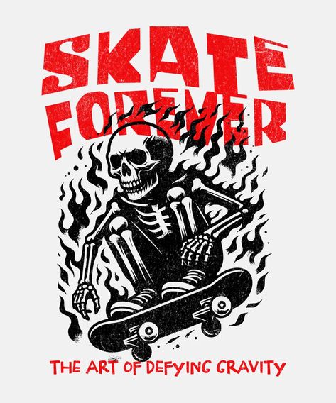 Take your T-Shirt design to the next level by using this Skate Forever T-Shirt design template by Novendi Prasetya. Use this ready-to-use T-Shirt design and start designing like a Pro. Unique T Shirt Designs Inspiration, Shirt Print Design Graphic Tees, Band T Shirt Design, Skate Punk, Ed Design, T Shirt Design Template, Design Techniques, Unique T Shirt Design, Album Art Design