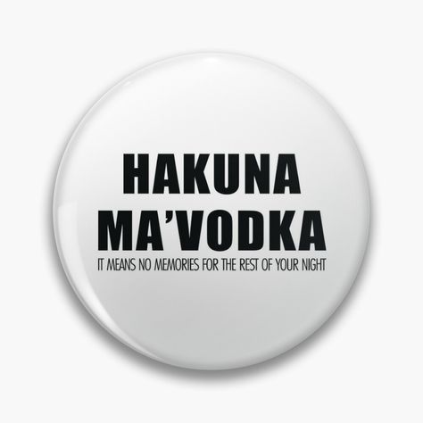 Buttons Pinback, Vodka, For Sale