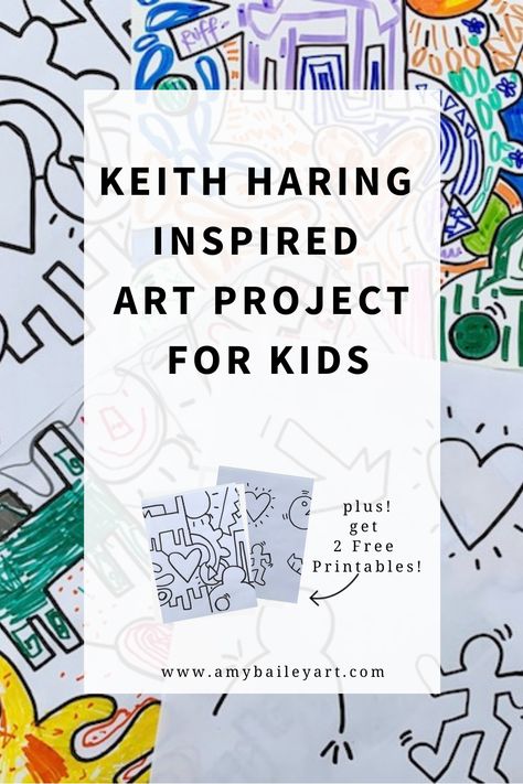 Keith Haring Artist, Keith Haring Elementary Art Lessons, Keith Haring Preschool Art, Keith Haring Art Lesson Elementary, Keith Haring Elementary Art, Keith Haring Project, Keith Haring Art Project, Art Projects For All Ages, Art Handouts Free Printable